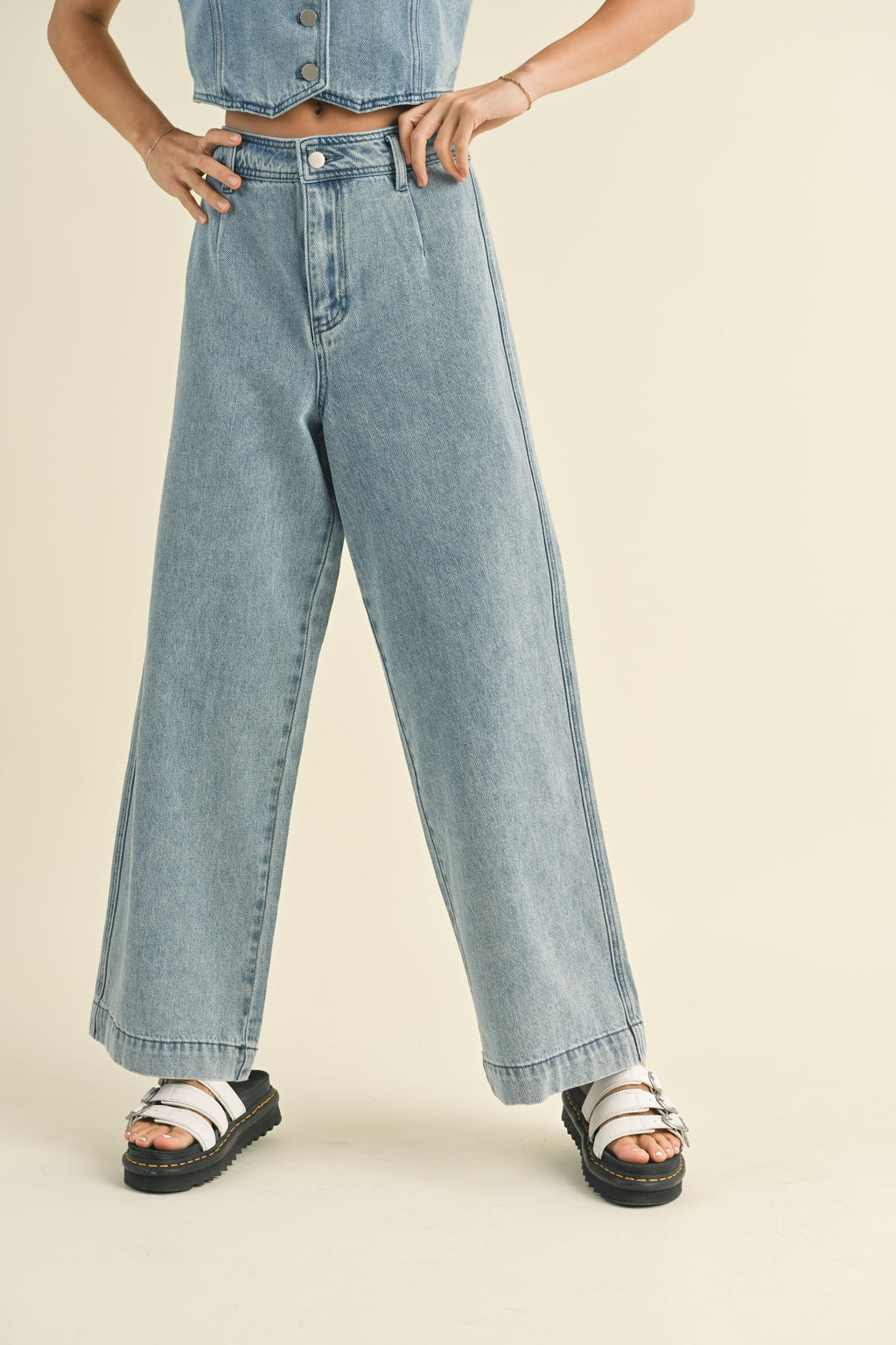 Washed Denim Set- Light
