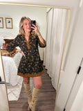 Elliston Mini Dress- Black Multi
