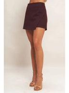 Monica Skort- Burgundy