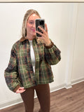 Morgen Plaid Jacket- Olive
