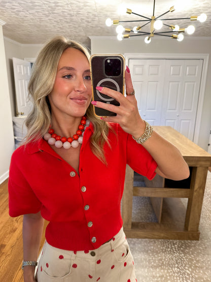 The Aspen Top- Red