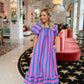 Sweet Stripes Maxi- Pink/Blue