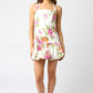 Rose Floral Puff Dress