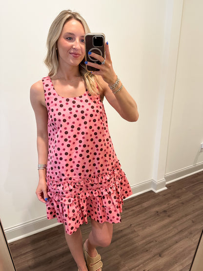 Celia Polka Dot Tiered Mini Dress