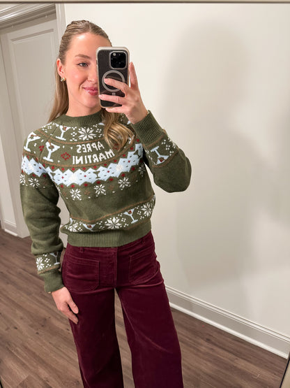 Apres Martini Sweater- Olive