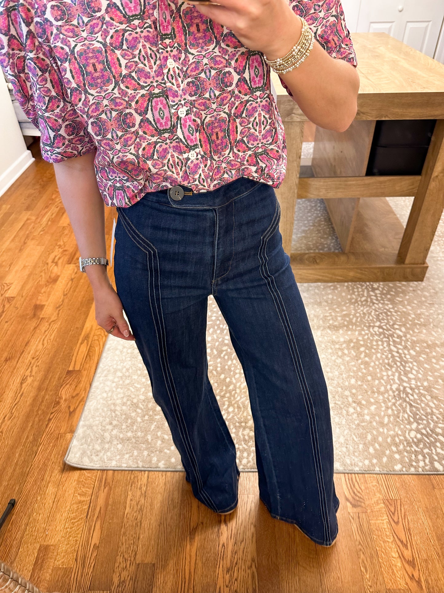 Henry Dark Denim Wide Leg Jeans