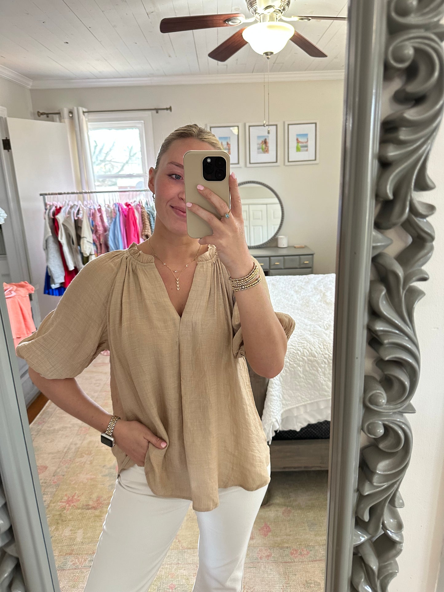 Melanie Top- Khaki