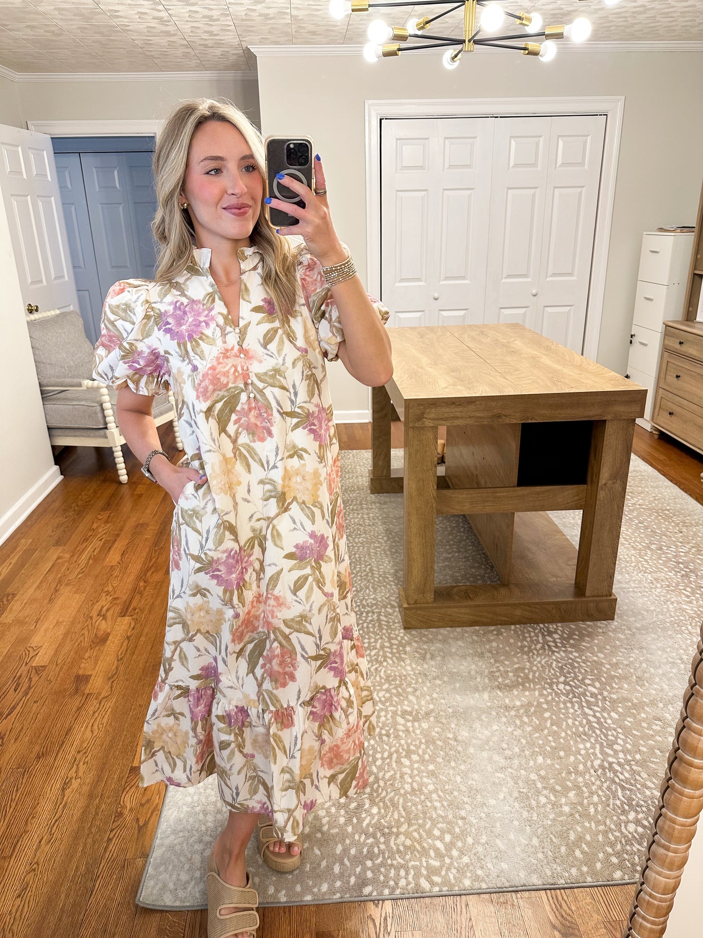 The Colette Classic Midi Dress- Ecru