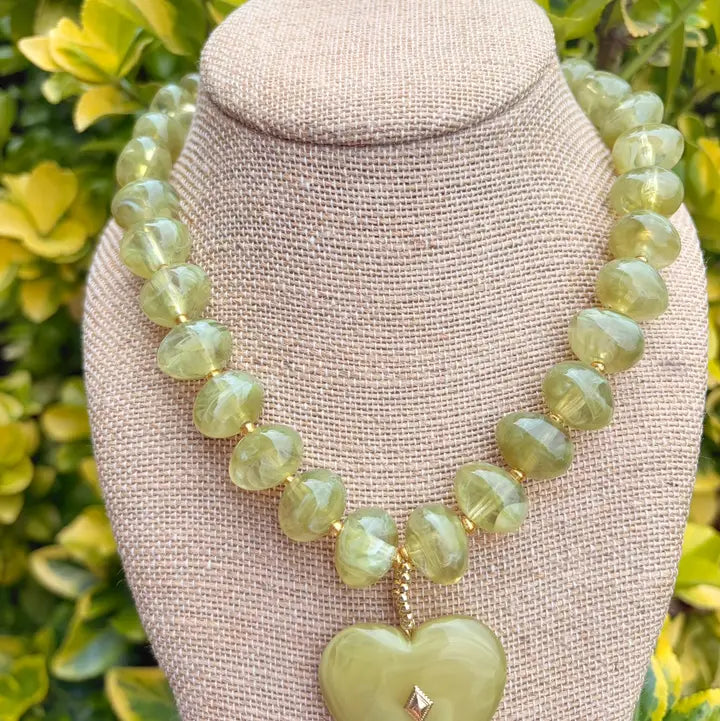 Green Heart Necklace