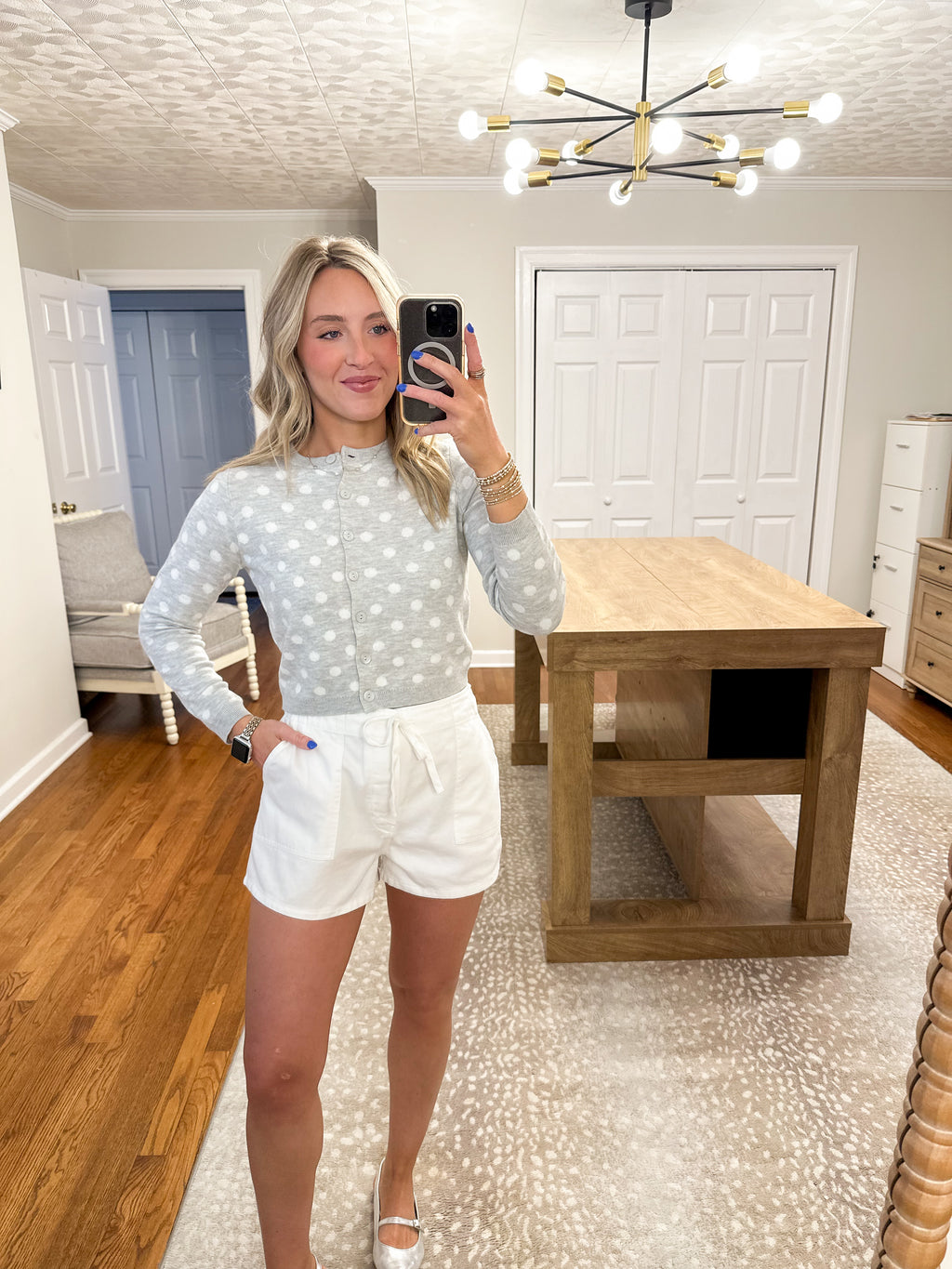 Skye Cargo Shorts- White