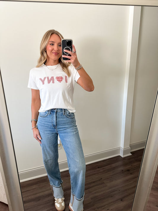 Gingham New York Tee