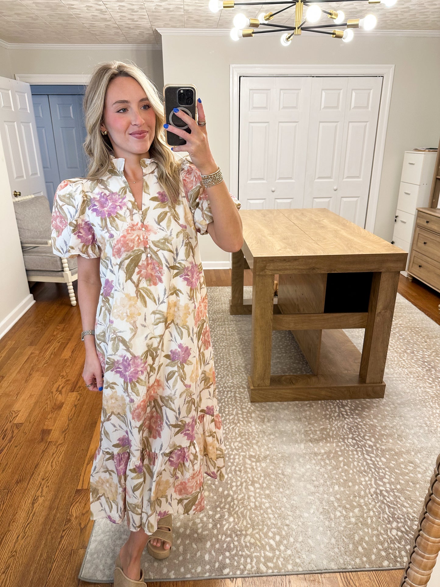 The Colette Classic Midi Dress- Ecru