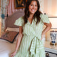 Ruffle Wrap Mini- Lime