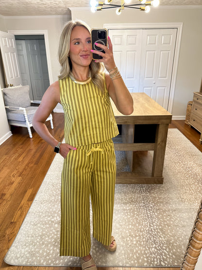 Kenny Stripe Set- Kiwi Mocha