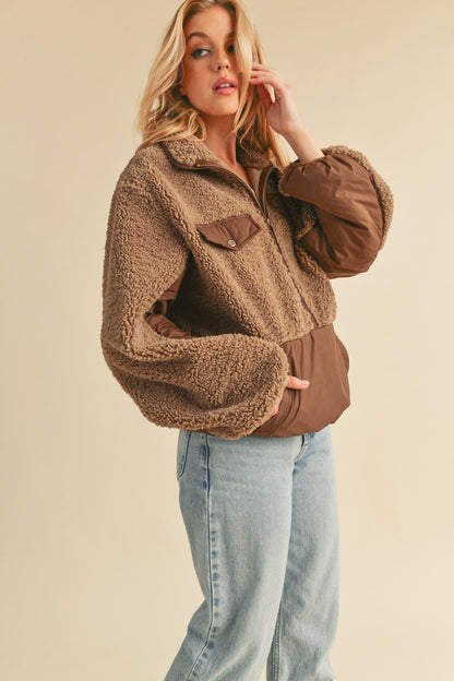 Ziggy Fleece Pullover- Brown