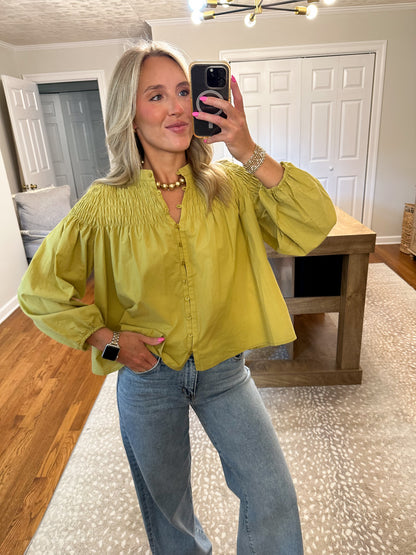 Madeline Top- Pistachio