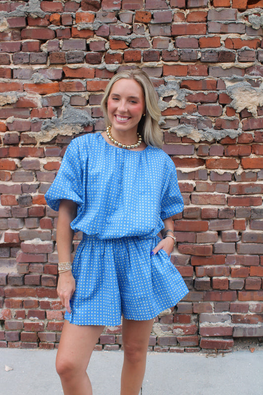 Maren Polka Dot Set- Blue