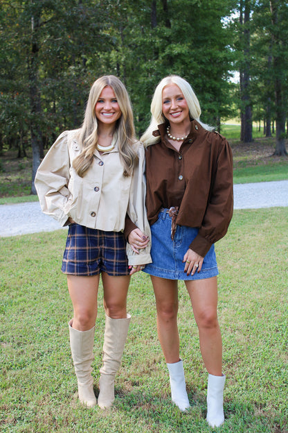 Farrah Bomber Jacket- Dark Brown