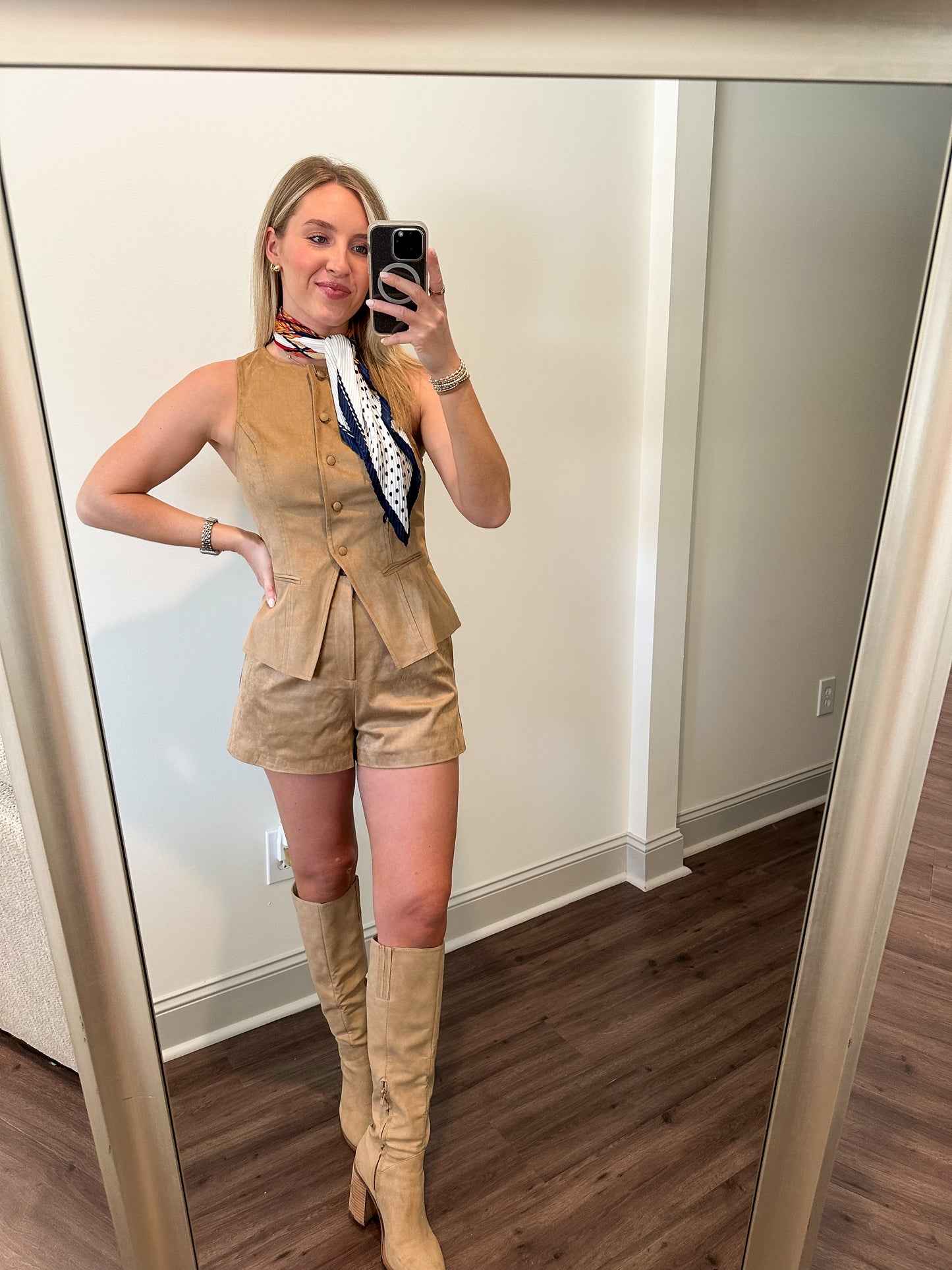 Tate Suede Set- Camel