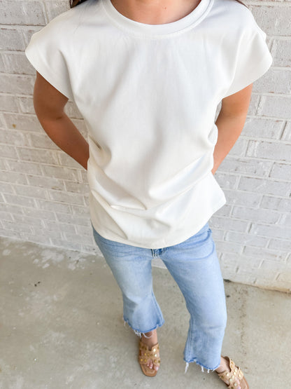 Side Tuck Tee- White