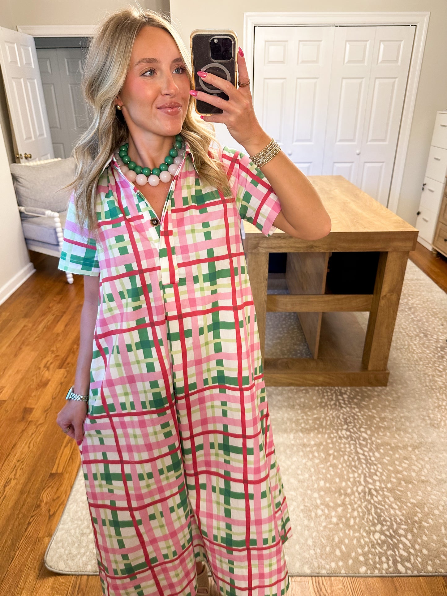The Rosalie Maxi- Pink/Green