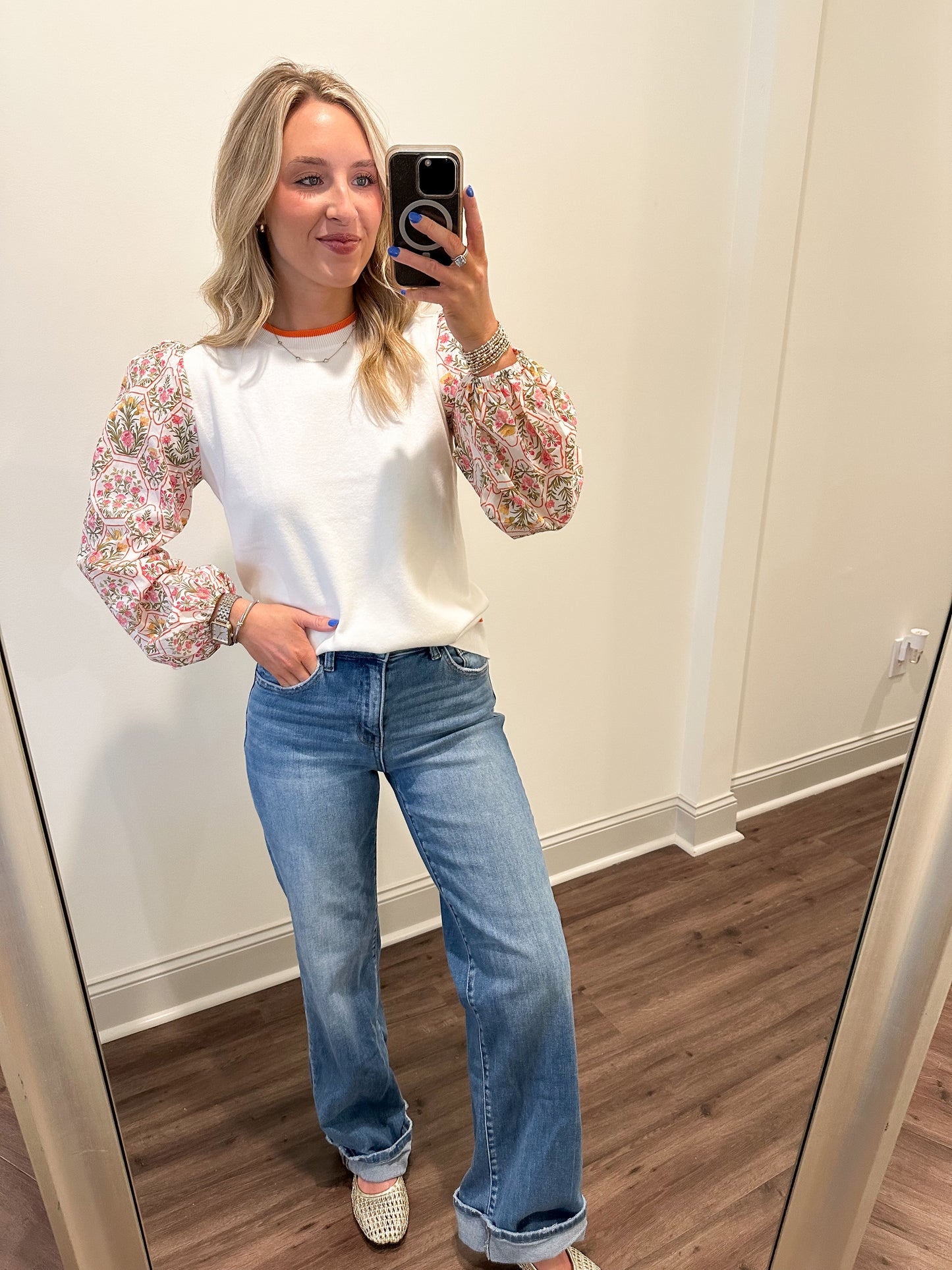 Botanical Sleeve Top