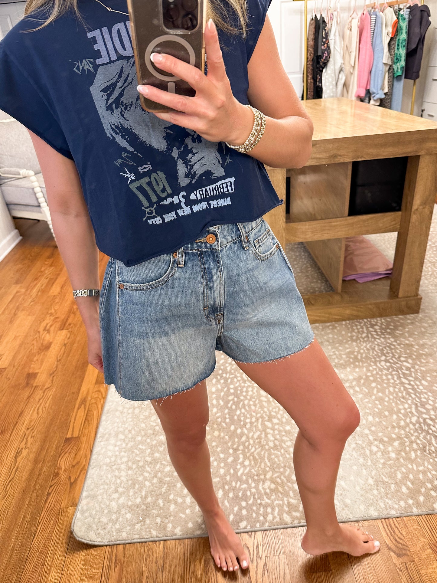 Ava Denim Shorts- Medium Wash