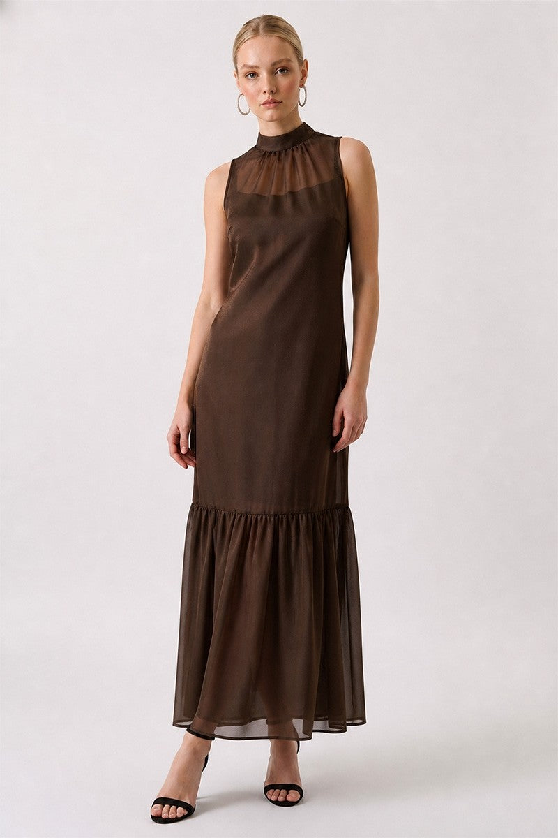 Alessandra Maxi Dress- Brown