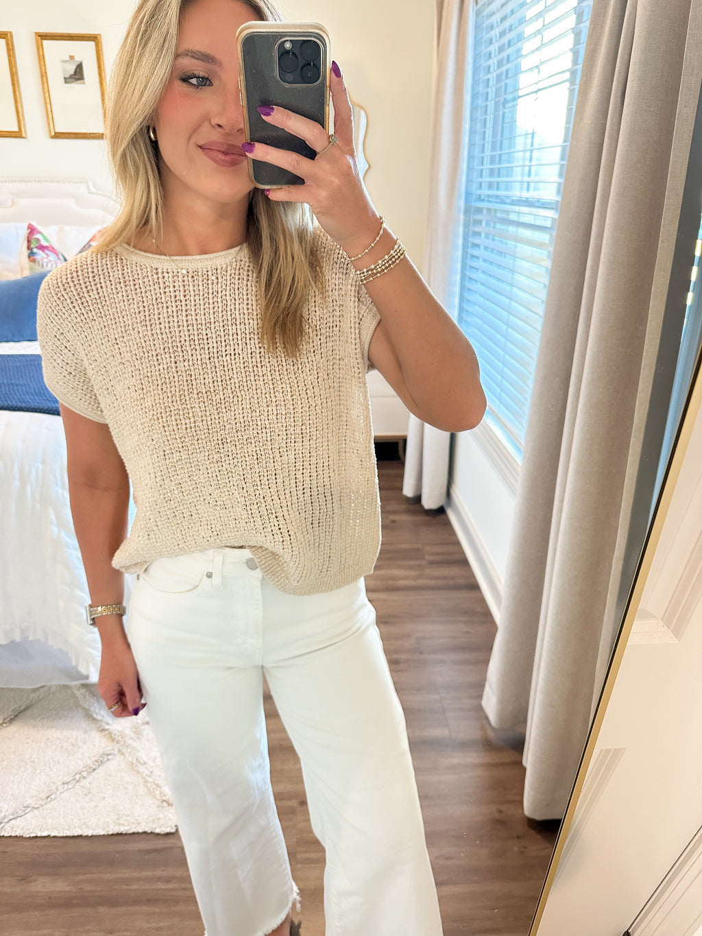 Isla Crochet Top- Natural