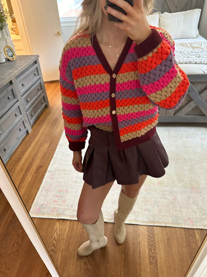 Berry Multi Cardigan