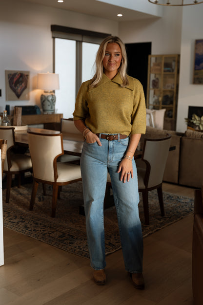 Kit Sweater Top- Citron