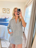 Mila Stripe Dress- Black/White