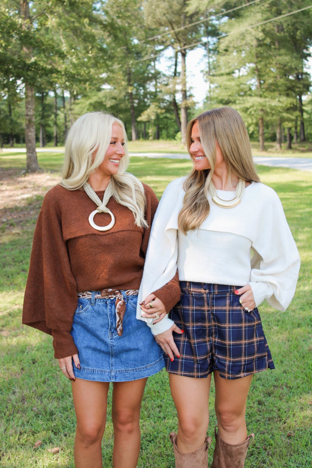 Layered Cape Sweater Top- Ivory