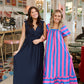 Sweet Stripes Maxi- Pink/Blue