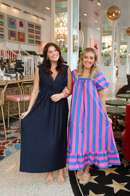 Sweet Stripes Maxi- Pink/Blue