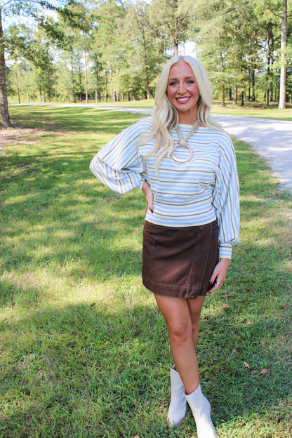 Shaylie Boatneck Top- Yellow