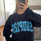 SHOP128 Custom Sweatshirt- Navy/Light Blue