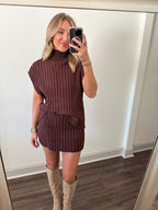 Maye Sweater Set- Brown