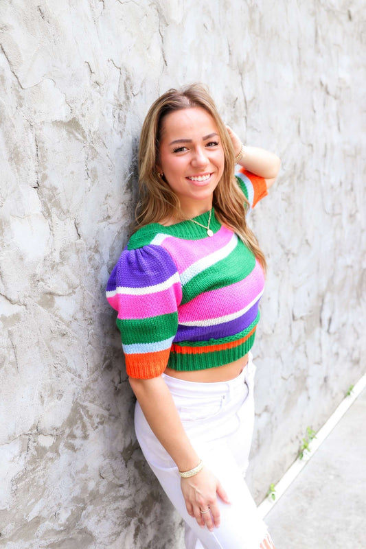 Penny Multi Strip Sweater