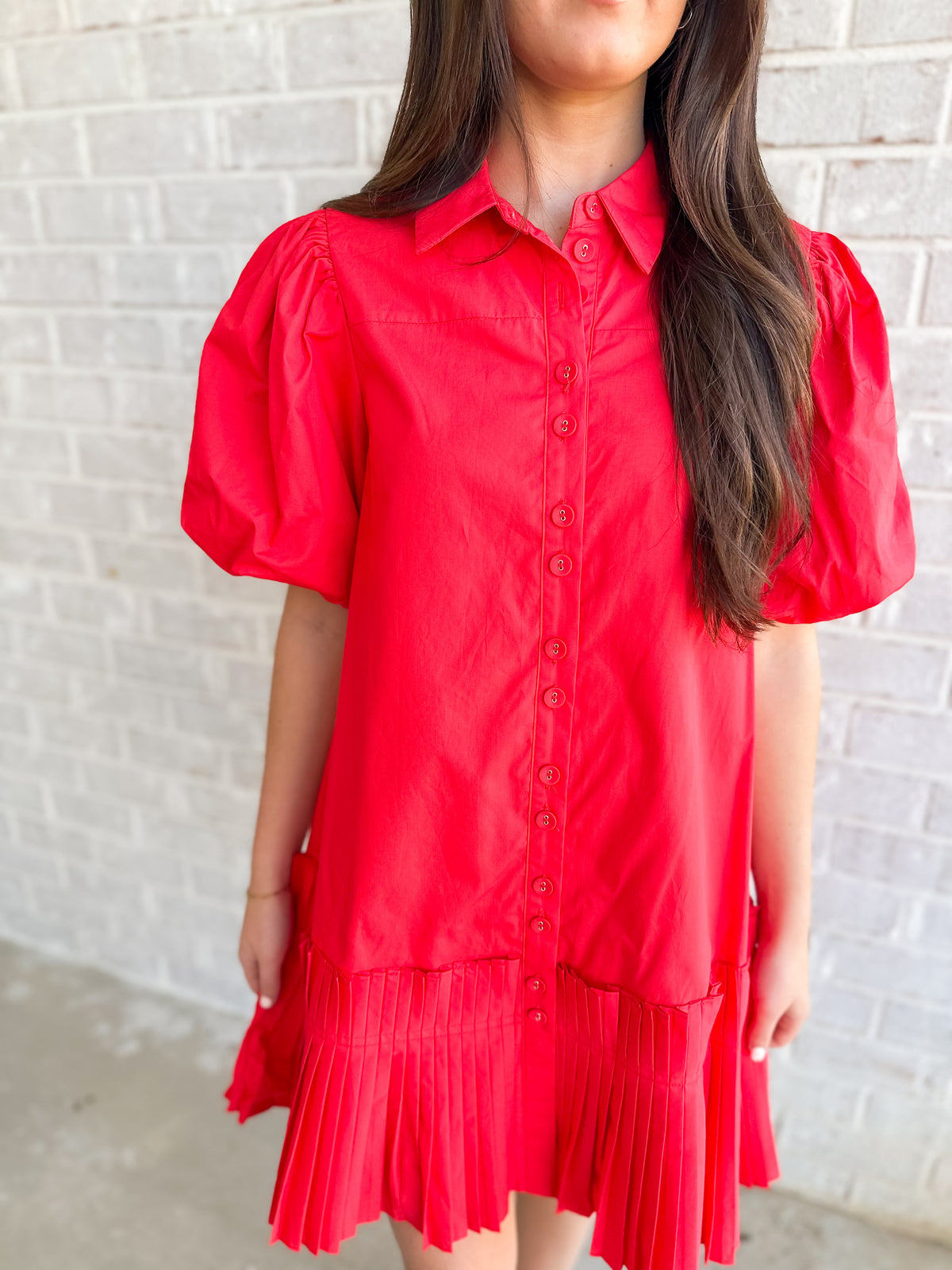 Holly Dress- Poppy Red