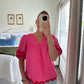 Linley Top- Pink/Red