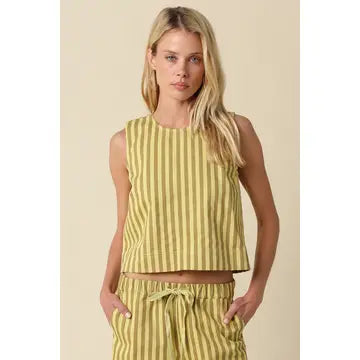 Kenny Stripe Set- Kiwi Mocha