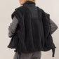 Oversized Sherpa Vest- Black