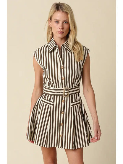 Mia Mini Dress- Brown
