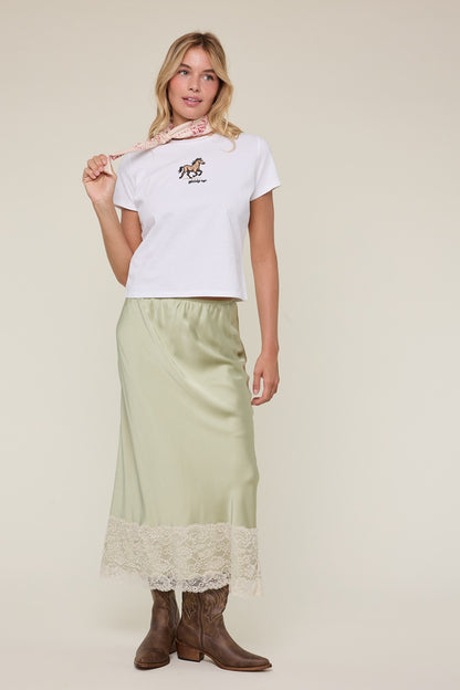 Dara Giddy Up Embroidered Tee