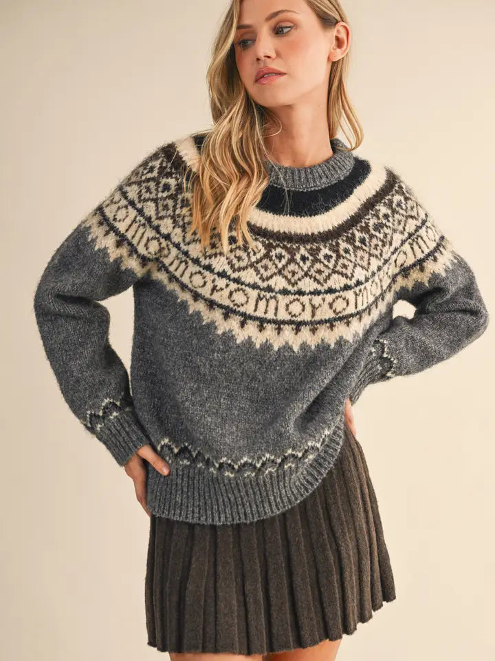 Nordic Sweater- Grey