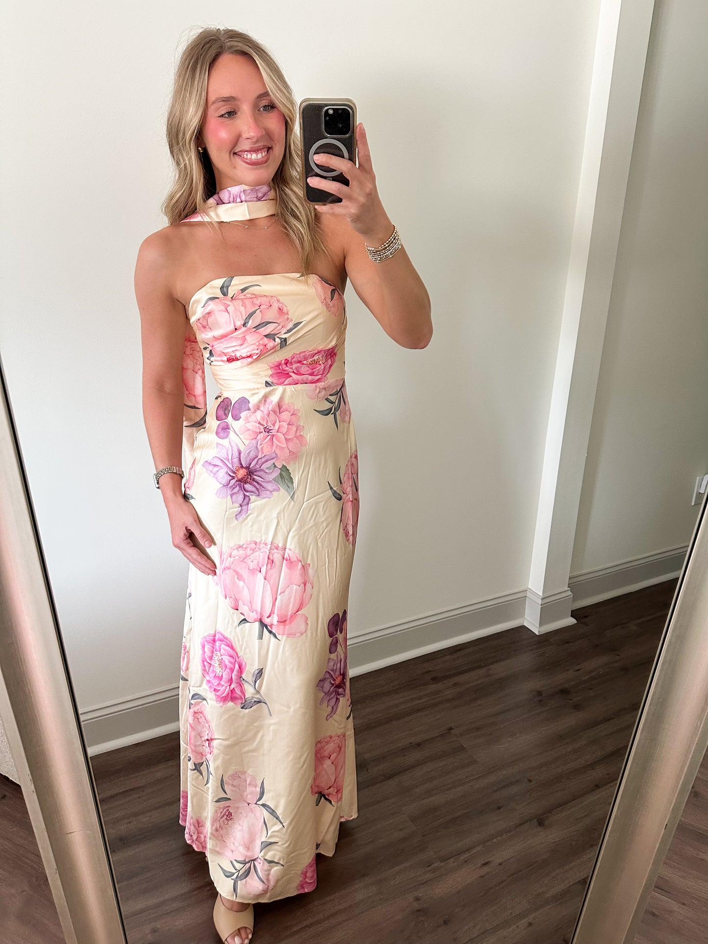 Nina Floral Maxi Dress- Yellow