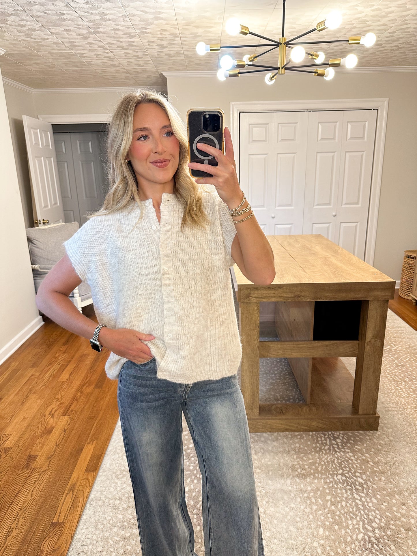 Liza Sweater Vest- Oatmeal
