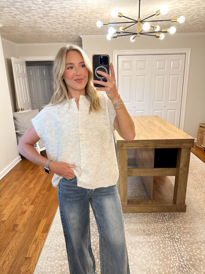 Liza Sweater Vest- Oatmeal