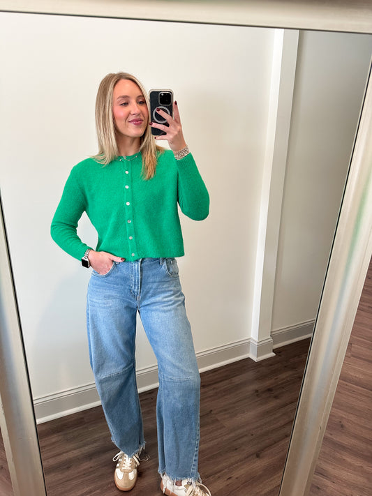 Lucy Button Top- Green